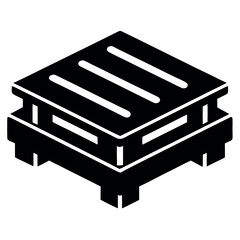 Illustration of a Two-Tiered Wooden Pallet