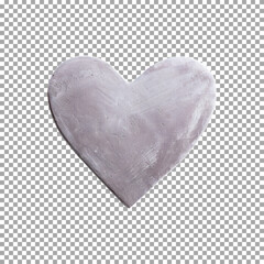 Fototapeta premium Beautiful rock Heart Wrapped in Threads for Decoration on transparent background, png, psd 