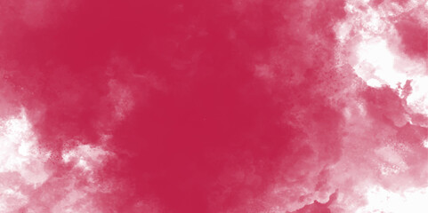 Fantasy light red, pink shades watercolor background. light pink and white colors background for design subtle color. Soft pink grunge background frame plane sky view with stars and sunset