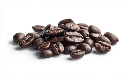 Fototapeta premium Realistic figurines of coffee beans, close up
