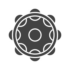 Tambourine icon vector image. Suitable for mobile apps, web apps and print media.