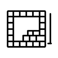 Brick Wall with Measurement Square Icon Design