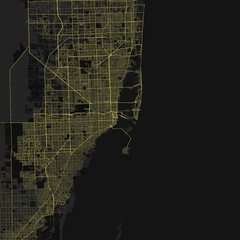 Miami, Florida, United States, City Street Map