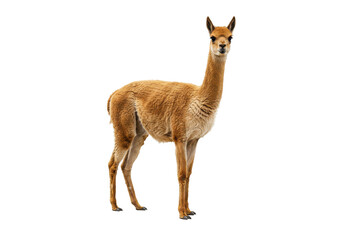 Obraz premium A graceful guanaco standing in a natural setting, showcasing its unique features