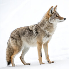 Naklejka premium grey wolf in the snow