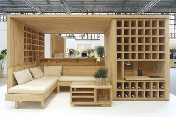 Wooden modular seating and storage unit