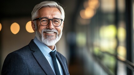 Confident financial advisor in professional attire, representing trust and expertise in wealth management