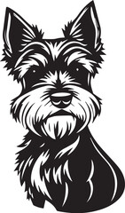 Yorkshire terrier dog. Hand drawn vector illustration	