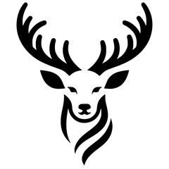 Fototapeta premium Deer symbol silhouette
