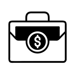 Briefcase with Dollar Sign Icon Design