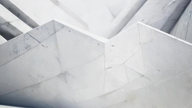 Minimalistic clean white concrete wall background textured backdrop for modern industrial urban design art