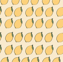 cute lemon seamless pattern