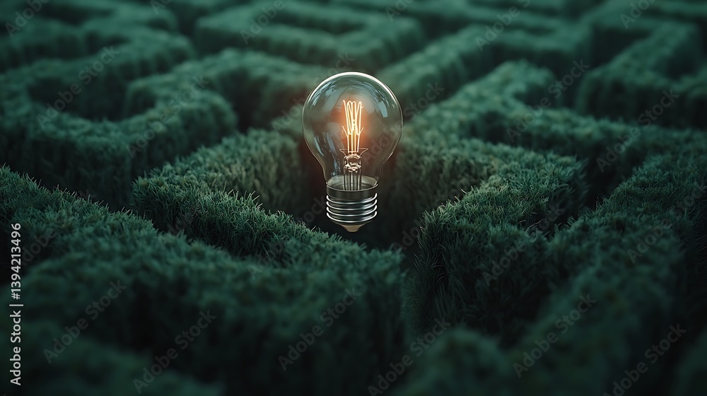Poster illuminating solution in a complex maze