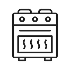 Cooking on Stove icon vector image. Suitable for mobile apps, web apps and print media.