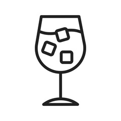 Drink with ice icon vector image. Suitable for mobile apps, web apps and print media.