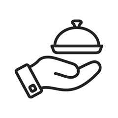 Serve Dinner icon vector image. Suitable for mobile apps, web apps and print media.