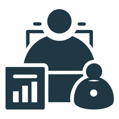 Budget Planning silhouette icon on white background