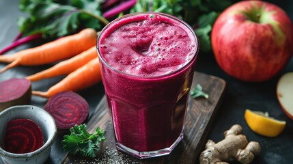 Vibrant beetroot juice healthy drink