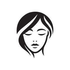 Spa logo simple Woman face logo icon vector Woman face logo