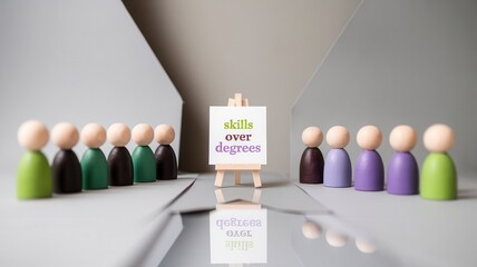 Prioritizing skills over degrees for a thriving career path illustration