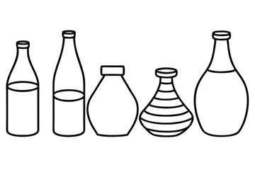 Sake Line Art Illustration Unique Style for Creative Artwork  