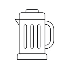 jug lineal icon with white background vector stock illustration