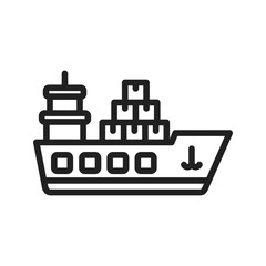 Delivery Ship icon vector image. Suitable for mobile apps, web apps and print media.