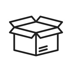 Open Box icon vector image. Suitable for mobile apps, web apps and print media.