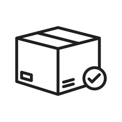 Package Delivered icon vector image. Suitable for mobile apps, web apps and print media.