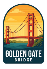 The Golden Gate Bridge vector illustartion