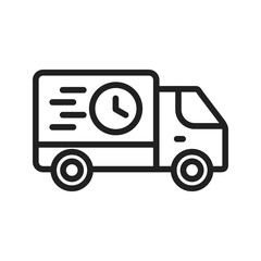 Time Based Delivery icon vector image. Suitable for mobile apps, web apps and print media.