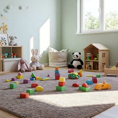 baby boy playing with toys