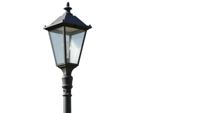 Isolated Classic Black Street Lamp