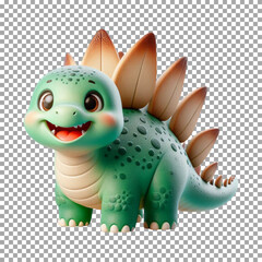 A happy Brachiosaurus with its long neck gracefully arched, Smiling Dinosaur Cartoon for Kids on transparent background, png, psd
