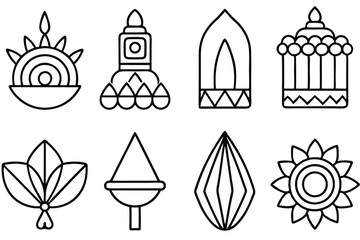 Sarbath Line Art Illustration Elegant Design for Artistic Print Collection