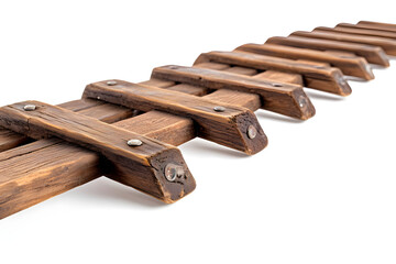 Wooden Plank Bridge: Rustic Design, Crafted Beams