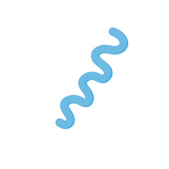 Spirochetes bacteria icon. Microbiology. Vector illustration in flat style.