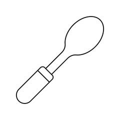 spoon lineal icon with white background vector stock illustration