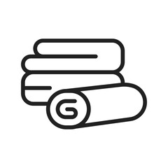 Towel icon vector image. Suitable for mobile apps, web apps and print media.