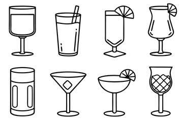Sazerac Line Art Illustration Elegant Sketch for Unique Designs  