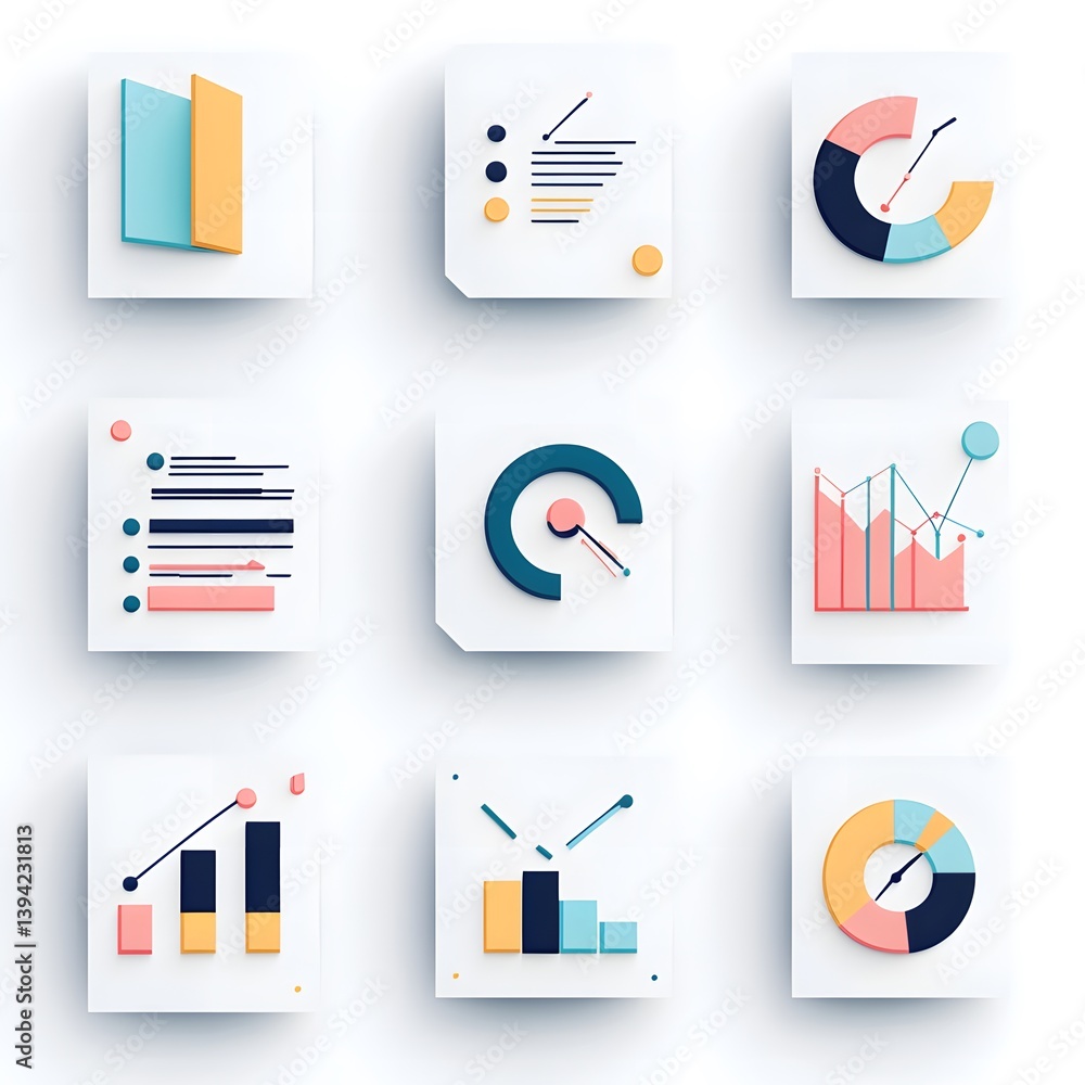 Poster business infographics with different charts, graphs, and diagrams. perfect for presentations and dat