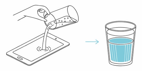 vector illustration of a woman holding a bottle of wine