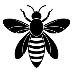 Bee Vector Silhouette | Insect and Nature Clipart