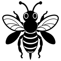 Bee Vector Silhouette | Insect and Nature Clipart