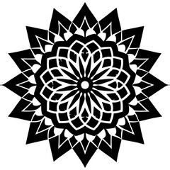 Mandala Vector Silhouette | Spiritual and Decorative Art Clipart