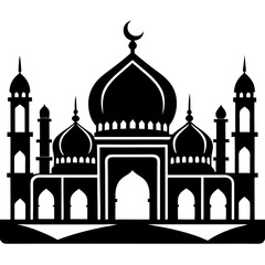 Mosque Vector Silhouette | Islamic Architecture Clipart