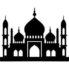 Mosque Vector Silhouette | Islamic Architecture Clipart