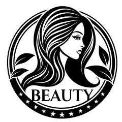 Beauty Woman Hair Face Vector Silhouette | Elegant Female Portrait Clipart