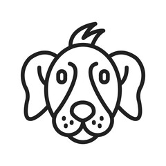 Dog Face icon vector image. Suitable for mobile apps, web apps and print media.