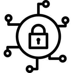 Cyber Security Line Icon